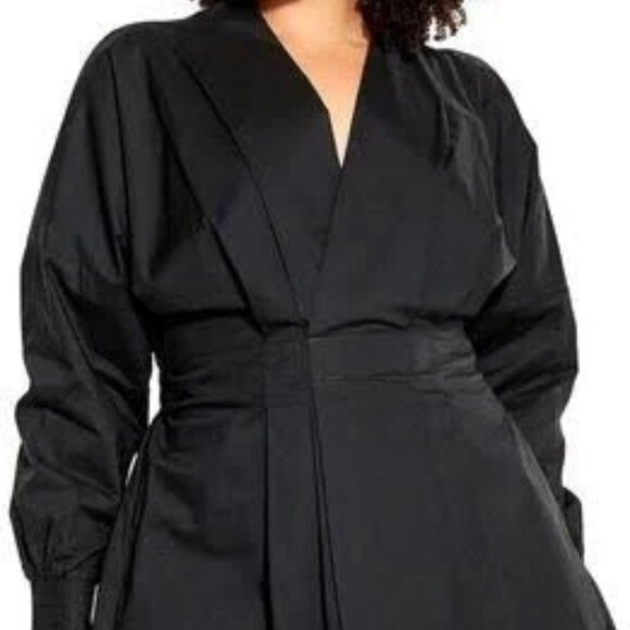 CITY CHIC Sophisticated Shirt with Long Sleeves in Black Size 16W Brand New - Picture 8 of 8